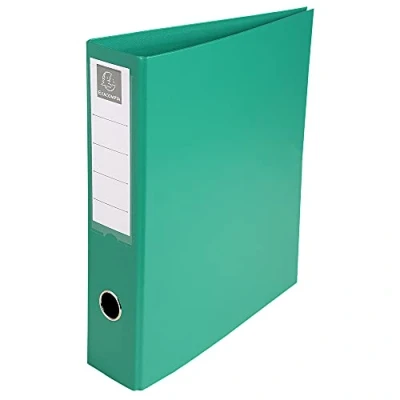 Immagine di Exacompta 51743E 1 Raccoglitore Foderato Rigido in PVC 4 Anelli a D 50 mm Dorso 70 Dimensioni Esterne 29x32 cm per Formato A4 Maxi Colore Verde
