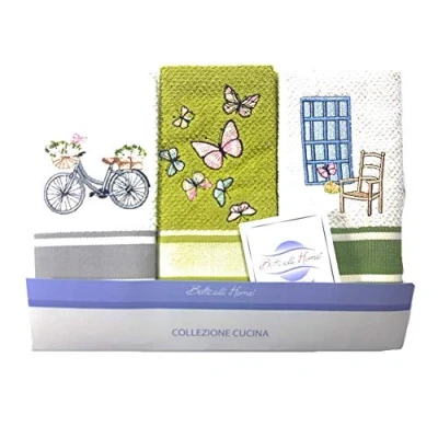 Immagine di BOTTICELLI HOME Set 3 Strofinacci Asciugapiatti da Cucina in Spugna Picnic 70x50 cm