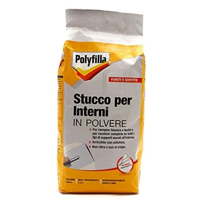 Immagine di POLYFILLA STUCCO per INTERNI, riempimento e rasature in Polvere, BIANCO 5KG