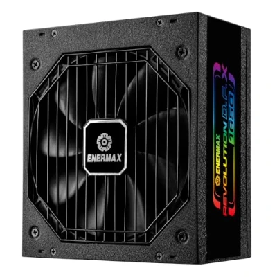 Immagine di Alimentatore ENERMAX Revolution D.F. X ARGB ATX3.0 PCI e 5.0 Compact Gaming&amp;Streaming PC 1650W 80Plus Gold (completamente modulare, 2x 12VHPWR, semi fanless), ERT1650EWT, nero