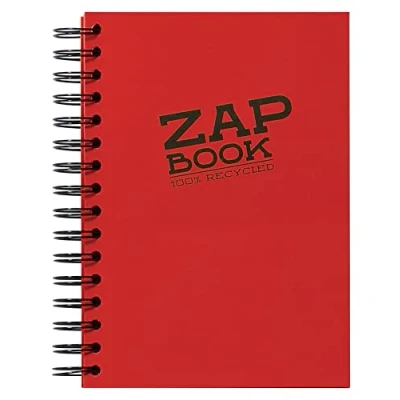 Immagine di Clairefontaine 8355C Taccuino con Spirale Zap Book 160 Fogli di carta per schizzi 100% Riciclata A5 14,8x21 cm 80g Copertina colori casuali (4 vivaci)