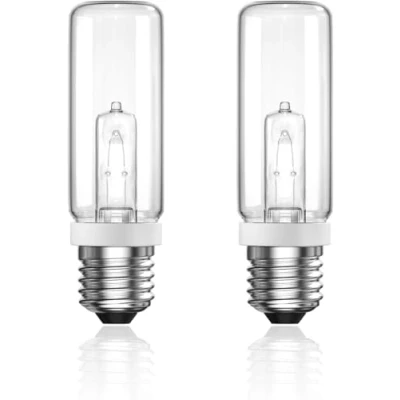 Immagine di DoRight 150W E27 Lampadina Alogena Tubolare Bianco Caldo 2800K Dimmerabile 2007lm Trasparente Lampadine per Lampade da Terra, Tavolo, Illuminazione Studio AC220 240V (2pc)