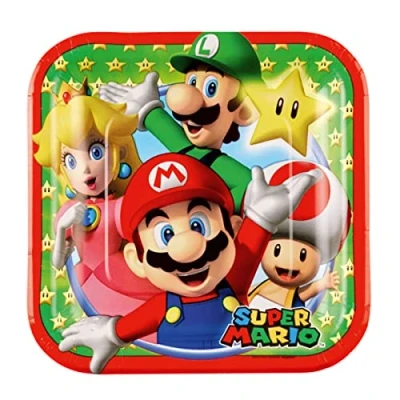 Immagine di amscan 9901536 66 Super Mario 8 Piatto piccolo