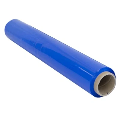 Immagine di OFITURIA pellicola per imballaggio 50 cm di larghezza e stirabile fino a 300 metri lunghezza Rotolo elastica manuale industriale (Blu, 1)