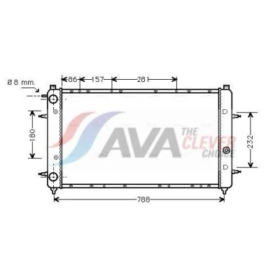 Immagine di PRASCO VNA2114 Radiatore motore Alluminio 723 378 34 Alette di raffreddamento montate meccanicamente VOLKSWAGEN: Transporter 4 Bus,