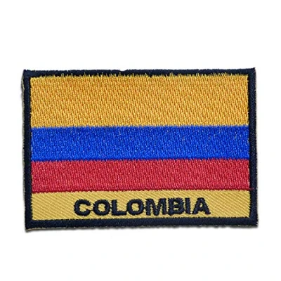 Immagine di Colombia bandiera Toppe termoadesive Patch Toppa ricamate, misura: 5,6 x 8,3 cm