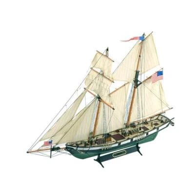 Immagine di Artesanía Latina Modellino di Nave in Legno Goletta Americana, Harvey Modello 22416, Scala 1:60 Modelli da Assemblare Livello Medio