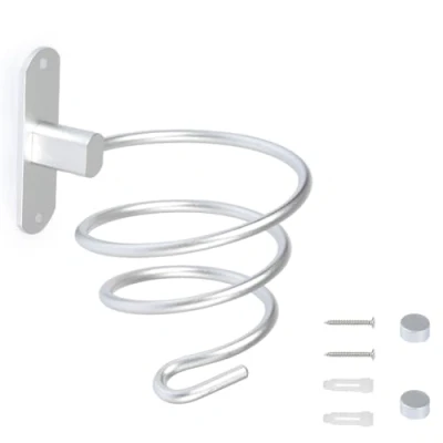 Immagine di TIMESETL Supporto per Asciugacapelli da Parete, Vite + Ventosa Autoadesiva Camere Letto, Toilette, Barbiere