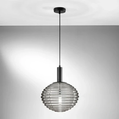 Immagine di Eco Light Lampada a sospensione Ripple, colore oro/opal, Ø 18 cm