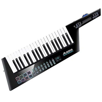 Immagine di Alesis Vortex Wireless 2 Keytar Controller MIDI USB con Tasti e Pad Sensibili alla Dinamica + Suite Software Professionale