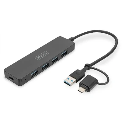 Immagine di Digitus DA 70235 Hub USB 3.0 con spina C Nero