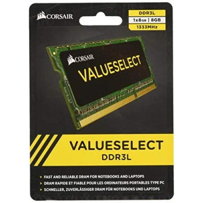 Immagine di Corsair Value Select SODIMM 8GB (1x8GB) DDR3L 1333MHz C9 Memoria per Laptop/Notebook , Nero