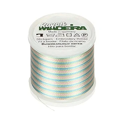 Immagine di Madeira M9840 2103 Filo di Rayon Pnk/MNT/Bl, Acrilico, Multicolore, 2.79x2.79x3.3 cm, 200 unità
