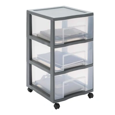 Immagine di Sundis cassettiera grande su ruote TAG TOWER, 3 cassetti XL con porta etichette