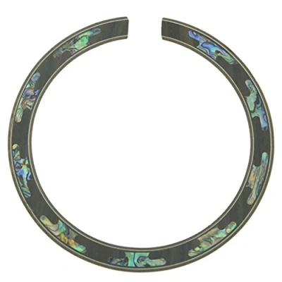 Immagine di KAISH High Qaulity 110 x 12 0,8 mm per chitarra acustica con foro sonoro in palissandro rosetta abalone Shell design