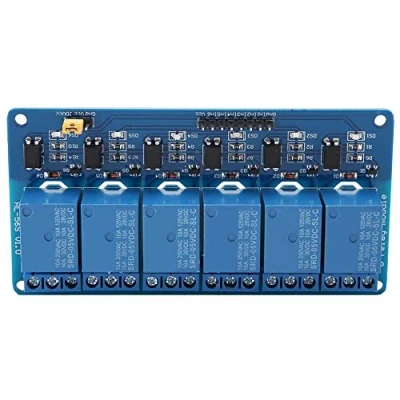 Immagine di Modulo relè a 6 canale 24V con isolamento OPTO optoaccoppiatore supporto livello di attivazione alto o basso