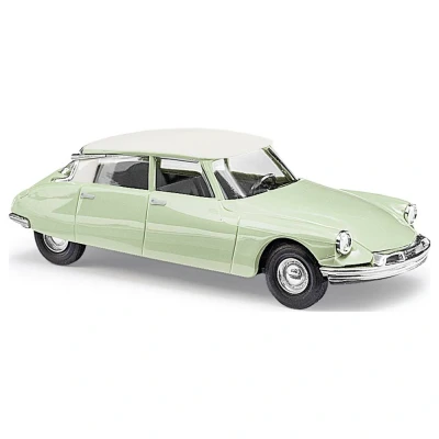 Immagine di Busch 48035 H0 Auto modello Citroën DS19 a due colori, giallo verde/bianco