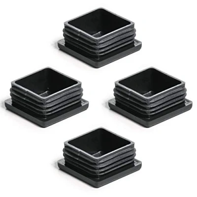 Immagine di Enkotrade 10 tappi a lamelle per tubi quadri, in polietilene di alta qualità, terminali sezione quadra, 60 x mm