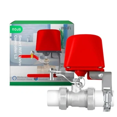 Immagine di NOUS L3 valvola dell&#039;acqua Wifi elettrica, compatibile con Google Assistant, Amazon Alexa, Tuya smart life timer giardino irrigazione intelligente, WLAN, 2,4 GHz