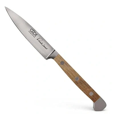 Immagine di GÜDE Solingen Coltello per lardellare forgiato, 8 cm, legno di quercia barile, ALPHA FASSEICHE doppio collarino, fatto a mano in Germania