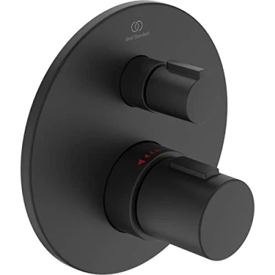 Immagine di Ideal Standard Ceratherm T100 Miscelatore termostatico ad incasso individuale per doccia Nero Seta