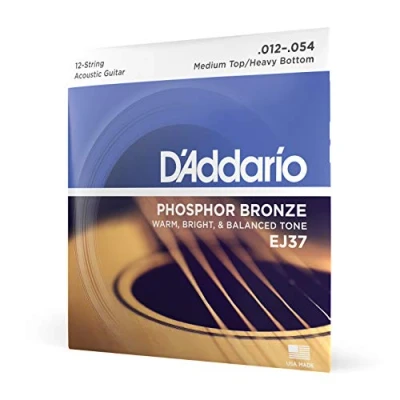 Immagine di D&#039;Addario Corde Chitarra Acustica per EJ37 Set Ej Phosphor Brz Rnd Wnd, 12 54