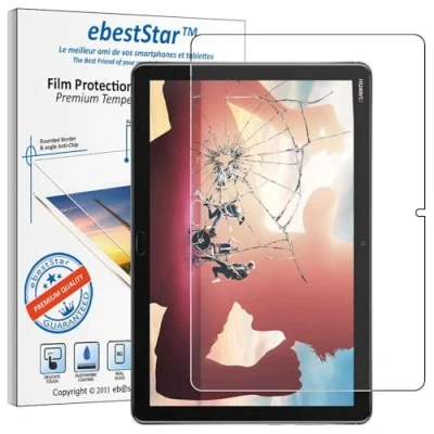 Immagine di ebestStar Vetro Temperato compatibile con Huawei MediaPad M5 Lite 10.1 Protezione Schermo Pellicola, anti shock rottura graffio [M5 10.1: 243.4 x 162.2 7.7mm, 10.1&#039;&#039;]