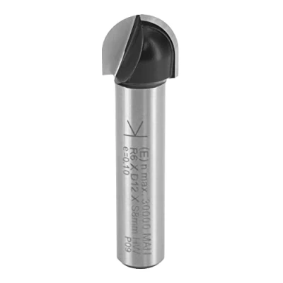 Immagine di ENT 12286 Fresa per cave, Gambo (S) 8 mm, Raggio (R) 6 Diametro (D) 12 NL 9,5 SL 32 metallo duro, lavorazione del legno, Router