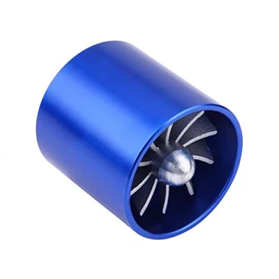 Immagine di Keenso 2.2 &quot;/55mm Auto in Lega di Alluminio Presa d&#039;Aria Turbonatore Singolo Ventilatore Turbina Caricatore Eccellente Gas Risparmio Carburante Caricabatterie Turbo