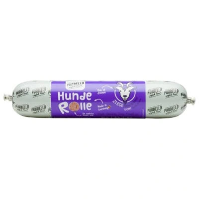 Immagine di PURBELLO Roll per cani di capra con carota ed erbe Monoprotein alto contenuto carne cibo umido salsicce resistente al taglio e senza cereali 8 x 400 g