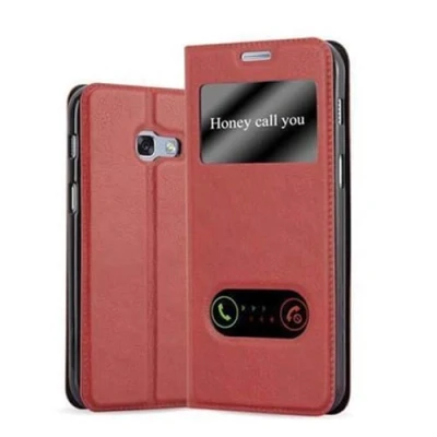 Immagine di Cadorabo Custodia Libro per Samsung Galaxy A5 2017 in Rosso Zafferano con Funzione Stand e Chiusura Magnetica Portafoglio Cover Case Wallet Book Etui Protezione