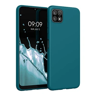 Immagine di kwmobile Custodia Compatibile con Samsung Galaxy A22 5G Cover Back Case per Smartphone in Silicone TPU Protezione Gommata petrolio matt