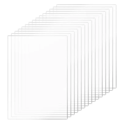 Immagine di Fogli Acrilici Trasparente, 15 Pezzi Lastre Plexiglass 2mm, Metacrilato Pannello Plexiglass, Acrilico per Cornice Foto, Visualizzazione di Progetti, Pittura x 10cm