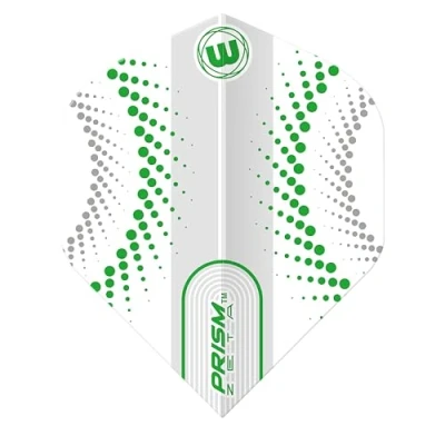 Immagine di WINMAU Prism Zeta Circles Bianco e Verde Dart voli 1 Set per Confezione (3 in Totale)