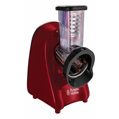 Immagine di Russell Hobbs Affetta Verdure Elettrico Rosso 3 Modalità Grattugia Grossolana, Fine e a Fette Senza BPA Lavabile in Lavastoviglie, Tritatutto da Cucina, 22280 56