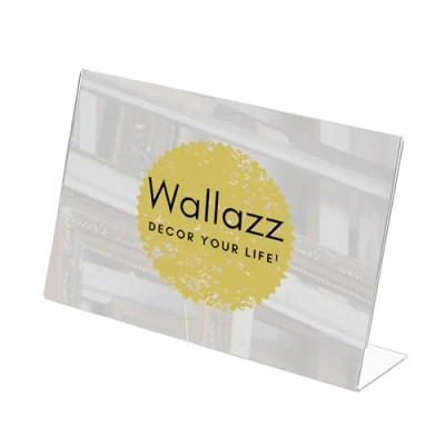 Immagine di Wallazz Espositore acrilico Trasparente 18x24 con Supporto Porta Menu Portafoto Da Tavolo Verticale Pubblicitario Cornice Orizzontale per Brochure, Depliant, Volantini