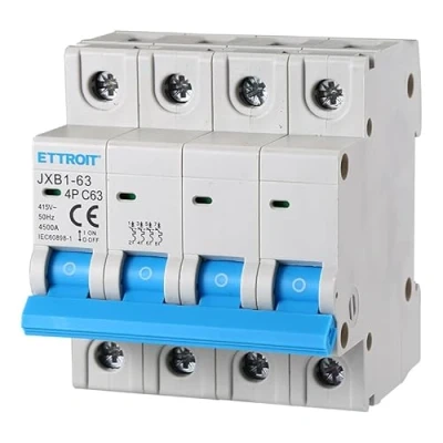 Immagine di ZOREI Interruttore Magnetotermico Automatico, 4P 220V e 380V 6kA, Per Mono Fase Trifase, MCB C63 63A