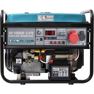 Immagine di Generatore a benzina KS 10000E 3 ATS con sistema di commutazione fase VTS potenza massima 5500 W, avviamento manuale/elettrico, 1x16A (400V), 1x32A (230V), regolatore automatico tensione