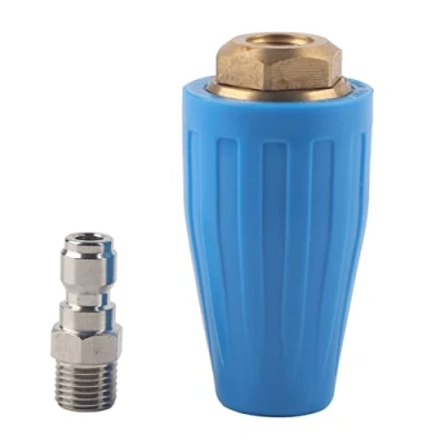 Immagine di Ugello rotante Turbo per lavatrice a pressione 4.0 GPM ad alta velocità 1/4&quot;, presa di connessione rapida 3600 PSI / 250 Bar, accessorio pulizia 2,5 GMP