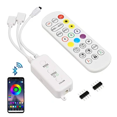 Immagine di Controller di Striscia LED Bluetooth con Sincronizzazione Musicale e Controllo APP per Sostituire o Aggiornare il Tuo Vecchio RGB a 4 Pin da 5V 24V