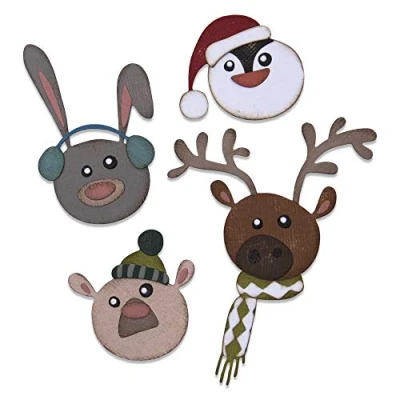 Immagine di Sizzix Die 9PK Winter Critters Set di Fustelle Thinlits 9 pz 664752 Creature Invernali by Tim Holtz, Taglia unica