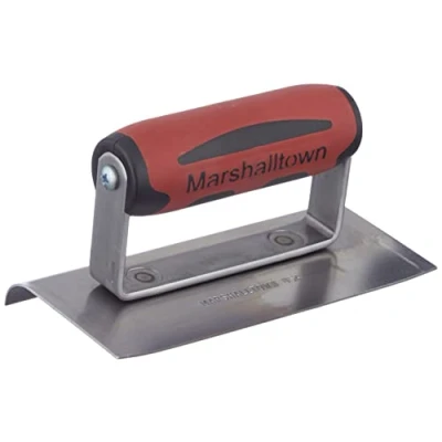 Immagine di MARSHALLTOWN Frattazzo per bordi, estremità curve, manico Durasoft, R 10 mm, L 13 acciaio al carbonio, dimensioni: 152x76 mm