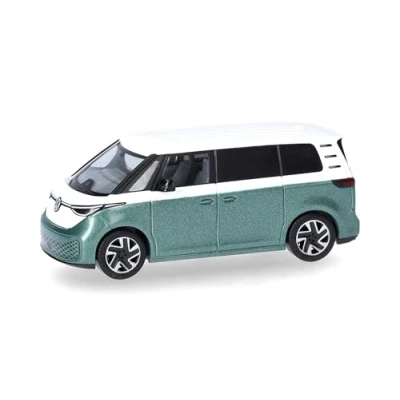Immagine di herpa modellino auto VW ID. Buzz bicolore, miniatura in scala 1:87, pezzo da collezione, Made Germany, modello plastica