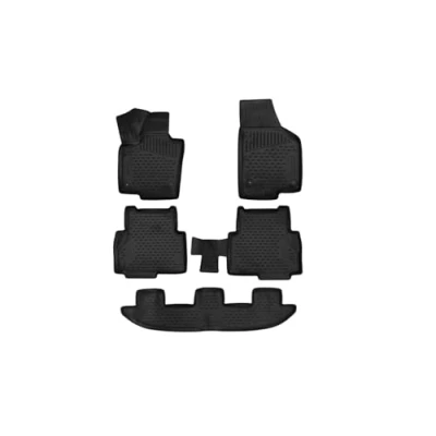 Immagine di Element tappetini in Gomma 3D Premium su Misura Adatti per Seat Alhambra 2017 &gt; MPV Mk2 (II), 7N, 5 Pezzi.