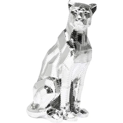 Immagine di Kare Figura Decorativa Sitting Cat Rivet, Argento, 82 x 43 36 cm