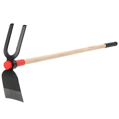 Immagine di Bellota HOE228AW1000AP Zappetta Forgiata con Sistema Anti Rotazione Testa a Doppio Uso Zappa e Piccone Manico in Legno Attrezzi per il Giardinaggio, Orto Serra