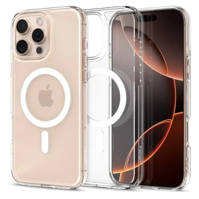 Immagine di Spigen Cover per iPhone 16 Pro, Ultra Hybrid MagFit, Compatibile con MagSafe Frost Clear