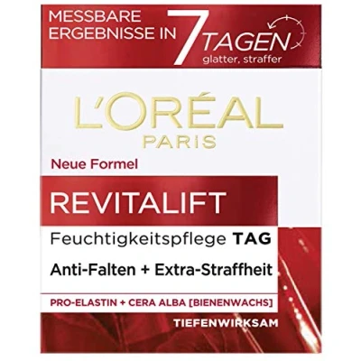 Immagine di L&#039;Oréal Paris Crema giorno Revitalift, trattamento anti invecchiamento, antirughe e extra tonificante, pro Elastina cera d&#039;api, 50 ml