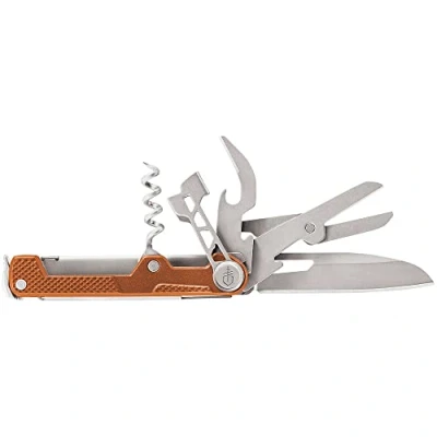 Immagine di Gerber Attrezzo multi uso con 8 funzioni, Coltello a lama liscia, ArmBar Cork, Arancione, Acciaio inox/Alluminio, 30 001582