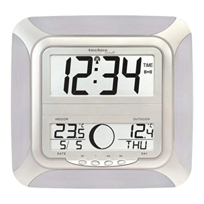 Immagine di TechnoLine WS 8118 Orologio Radio, Argento, 25.5x3.1x24.3 cm